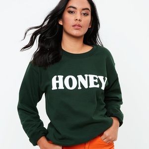 Brand new Dark Green HONEY Sweater